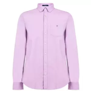 Gant Long Sleeve Oxford Shirt - Purple