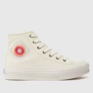 Converse Stone All Star Hi Eva Lift Girls Junior Trainers