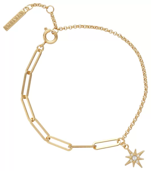 Olivia Burton Yellow Gold Plated Celestial Star Bracelet