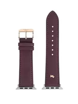 Radley Ladies Dark Cherry Leather Apple Strap With Rose Gold Stud