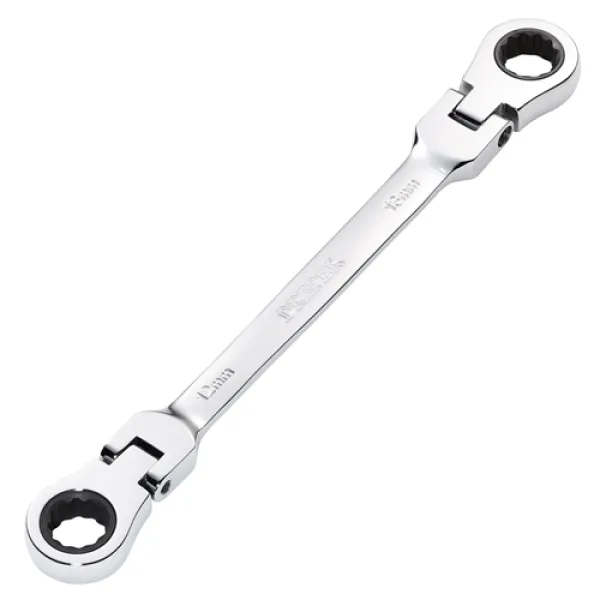 Draper HI-TORQ Metric Flexible Head Double Ring Ratchet Spanner, 12 x 13mm