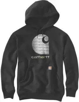 Carhartt Rain Defender C Logo Hoodie, Black Size M black, Size M