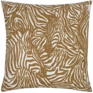 Furn. - Hidden Zebra Cushion Caramel - Caramel