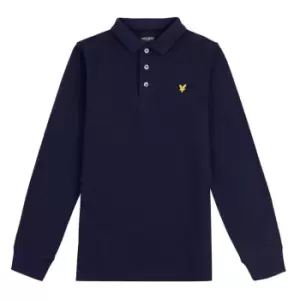 Lyle and Scott Long Sleeve Polo Shirt - Blue