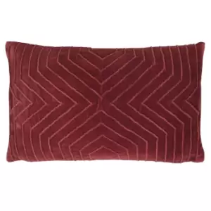 Mahal Geometric Cushion Berry, Berry / 30 x 50cm / Polyester Filled