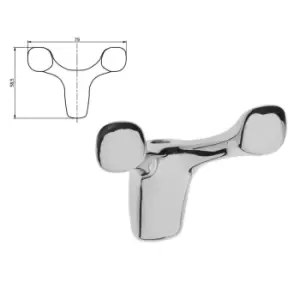 GTV Modern Hat Coat Hanger Hook Door Wall Bath Model Toledo 58mm - Colour Chrome