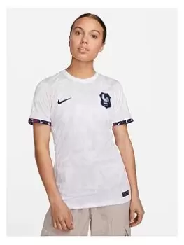 Nike France 2023 Womens Away Stadium Short Sleeved Shirt - White, Size S, Women