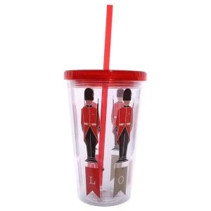 Guardsman Double Walled Cup with Lid and Straw