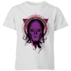 Harry Potter Death Mask 2 Neon Kids T-Shirt - Grey - 7-8 Years