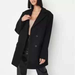 Missguided Tall Wrap Blazer Coat - Black