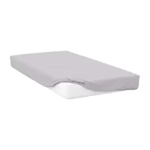 Belledorm Percale Fitted Sheet (Single) (Cloud Grey)