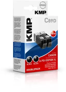 KMP C89D ink cartridge 2 pc(s) Black