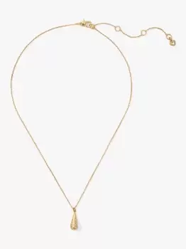 Kate Spade Rain Drop Mini Pendant, Clear/Gold, One Size