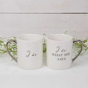 Amore By Juliana Mug Set Pair - I Do...I Do What She Says