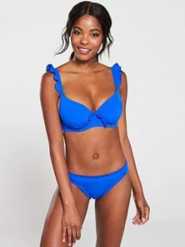 Pour Moi Santa Monica Underwired Bikini Top - Ultramarine, Ultramarine, Size 36G, Women