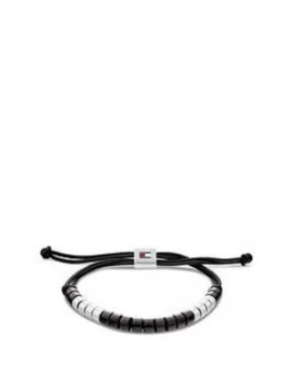 Tommy Hilfiger Black Bracelet With Stainless Steel Beads