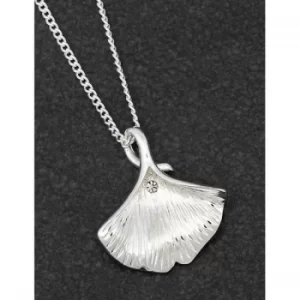 Back To Nature Silver Plated Ginko Leaf Necklace