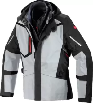 Spidi Mission-T H2Out Step-InArmor Motorcycle Textile Jacket, black-grey, Size 2XL, black-grey, Size 2XL