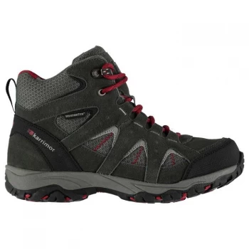 Karrimor Mount Mid Junior Waterproof Walking Boots - Charcoal/Red