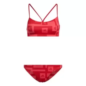 adidas Logo Graphic Bikini Womens - Semi Turbo / Vivid Red