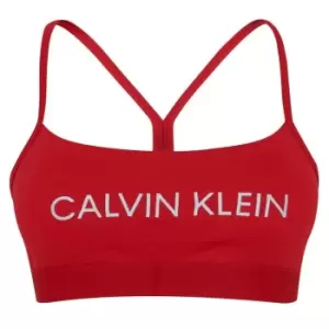 Calvin Klein Performance Essential Logo Bra - Red