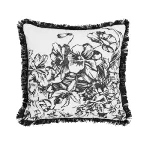 Ted Baker Elegance Floral Border Cushion 45cm x 45cm, Black