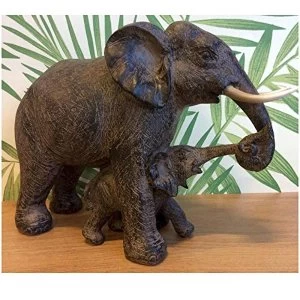 Naturecraft Collection - Elephant Mother & Baby Figurine