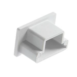 MK White 25mm Trunking end cap