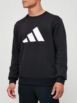 adidas Future Icon Crew Sweat Top - Black Size M Men