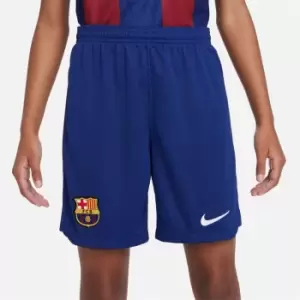 Nike Barcelona Home Shorts 2023 2024 Juniors - Blue