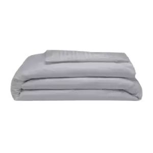 Belledorm 540 Thread Count Satin Stripe Duvet Cover Set (Double) (Platinum)