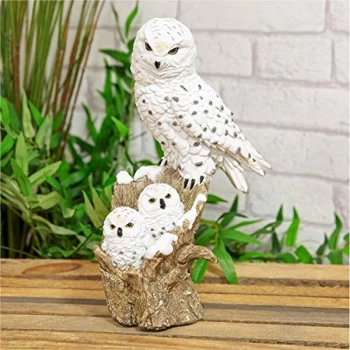 Naturecraft Collection - Snowy Owl & Owlets Figurine