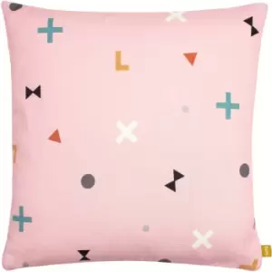 Furn Bitsa Recycled Cushion Cover (43cm x 43cm) (Blush Pink/Grey)