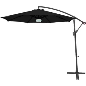 Groundlevel Bluetooth Banana Parasol - Black