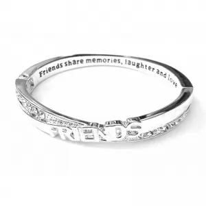 Equilibrium Silver Plated Hinged Bangle Friend