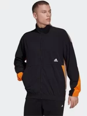 adidas TRVL Ventilation Track Top, Black, Size S, Men