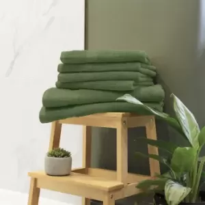 Loft Combed Cotton 6 Piece Hand/Sheet Towel Set Eucalyptus