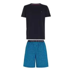 Tommy Hilfiger Cn Ss Short Woven Set - Blue