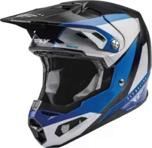 FLY Racing Formula Carbon Prime Motocross Helmet, black-white-blue, Size S, black-white-blue, Size S