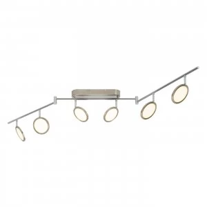 6 Light Spotlight Satin Nickel, Opal Ps Plastic