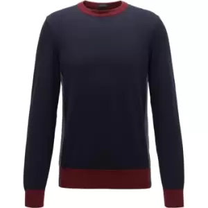 Boss Garneo Knit Jumper - Blue