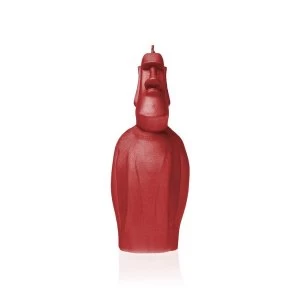 Red Moai Statue Candle