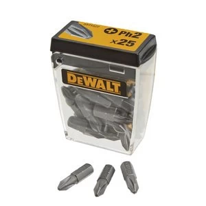 DEWALT PH2 Screwdriver bits 25mm Pack of 25