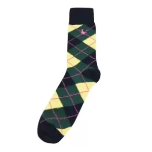 Jack Wills Cornwell Argyle Single Socks - Green