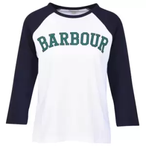 Barbour Womens Northumberland Tee White 10