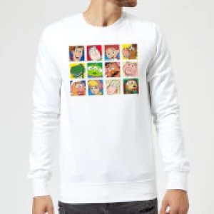 Disney Toy Story Face Collage Sweatshirt - White - XL