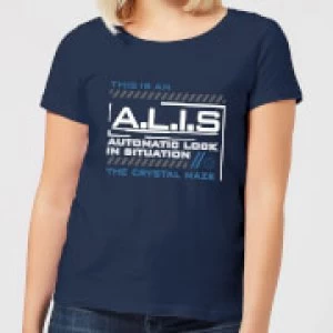 Crystal Maze A.L.I.S. Womens T-Shirt - Navy - M