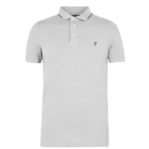 French Connection French Summer Tip Polo Shirt - Grey