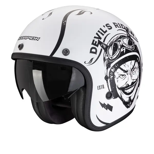 Scorpion Belfast Evo Romeo Matt White Black Jet Helmet XL