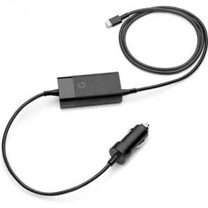 HP 65W USB-C Auto Adapter power adapter/inverter Black